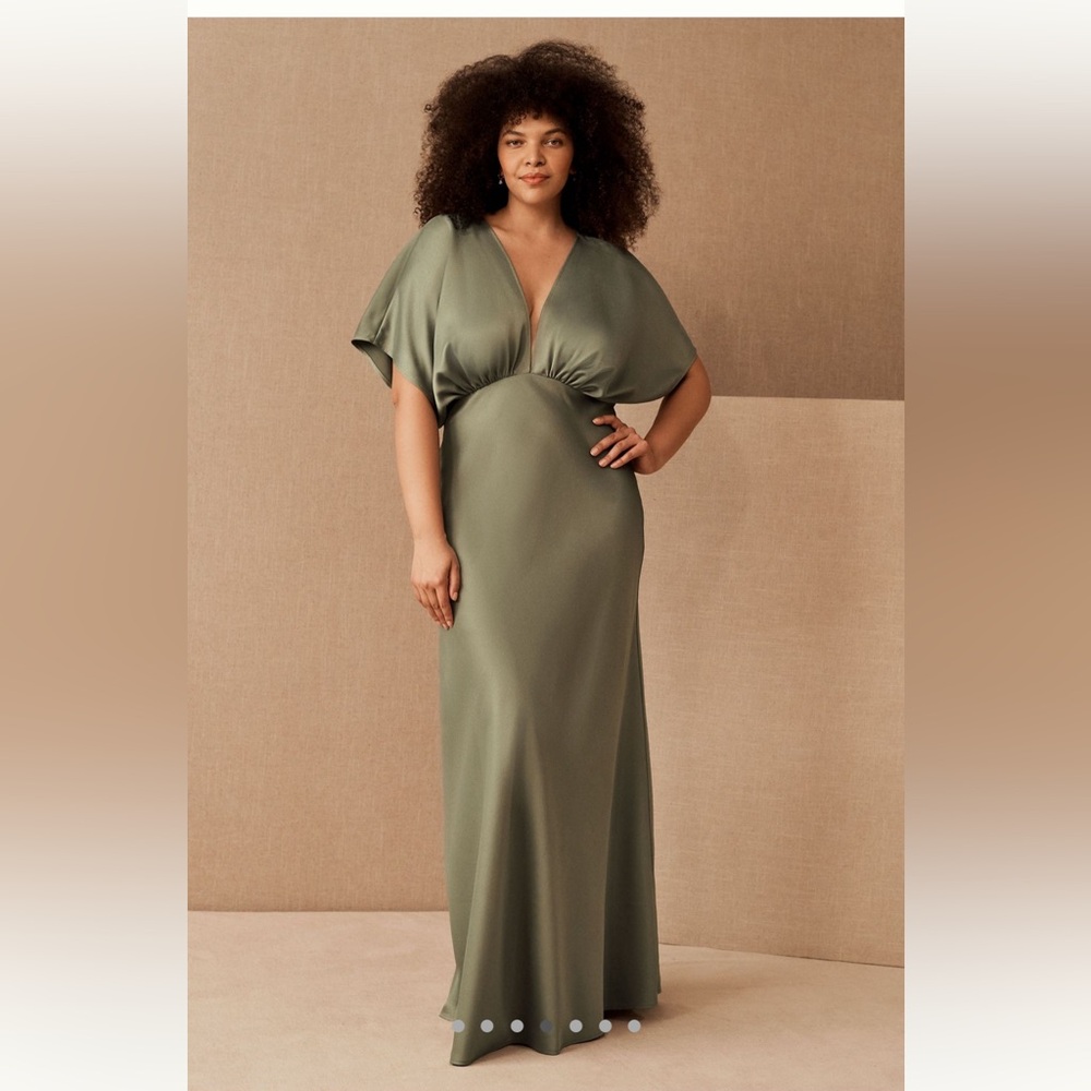 BHLDN Olive Green Maxi Dress
